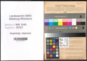 Entnazifizierung Heinrich Huerholz , geb. 14.02.1891 (Reichsbahnbeamter)