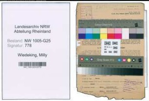 Entnazifizierung Milly Wiedeking , geb. 30.04.1911 (Buchhalterin)