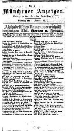 Neueste Nachrichten aus dem Gebiete der Politik. 1870, [a] = Münchener Anzeiger, 1 - 3