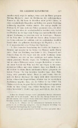 Die gallische Katastrophe : ein Nachtrag
