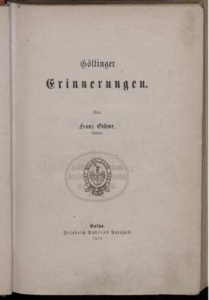 Göttinger Erinnerungen