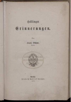 Göttinger Erinnerungen