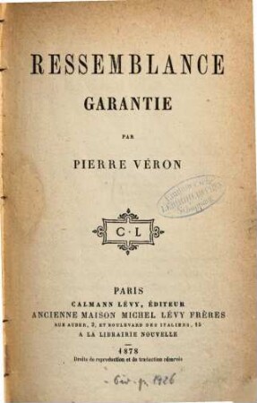 Ressemblance garantie : Par Pierre Véron