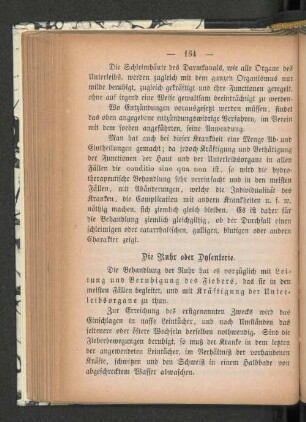 Die Ruhr oder Dysenterie.