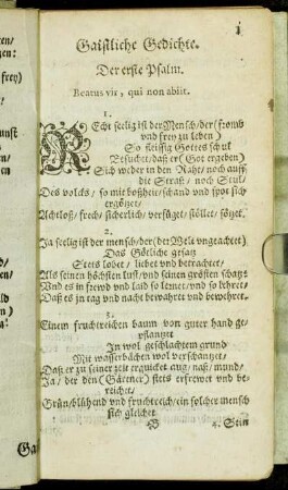 Der erste Psalm. - Der Zehende Psalm.