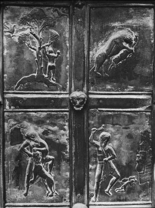 Augsburg, Bronzetür (Detail). Diözesanmuseum St. Afra