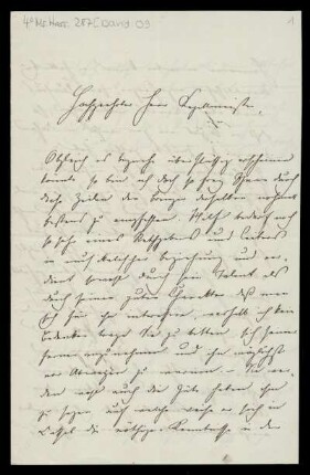 Brief von Ferdinand David an Louis Spohr