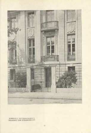 Wohnhaus Victoriastrasse 7. Teilansicht der Strassenfront