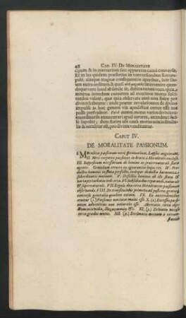 Caput IV. De Moralitate Passionum.