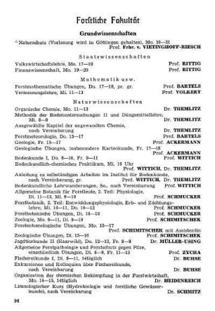 Forstliche Fakultät