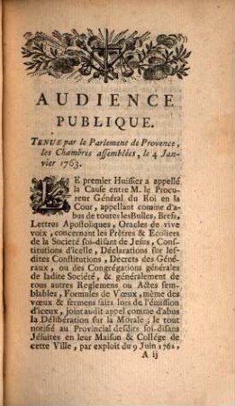 Plaidoyer De M. de Ripert de Monclar, Procureur Général du Roi au Parlement de Provence, dans l'affaire des soi-disans Jésuites