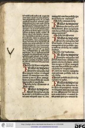 Incipit postilla de communi sanctorum et primo de apostolis.