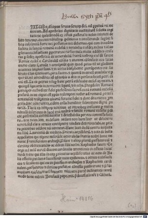 Bulla Inter cetera quorum. Rom, 1478.06.22; Bulla Ad apostolicae dignitatis auctoritatem. Rom, 1478.06.22