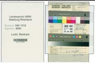 Entnazifizierung Reinhard Lucht , geb. (Textilindustrie)