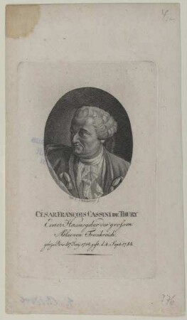 Bildnis des Jean Dominique Cassini de Thury