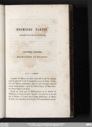 Chapitre Premier. Délimitation Et Divisions.