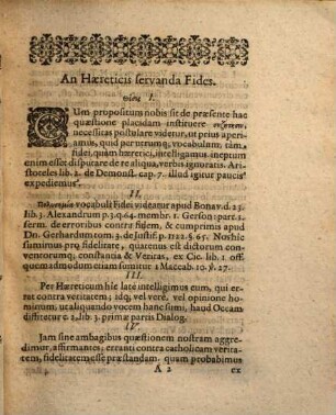 Quaestio politico-theologica, utrum haereticis servanda fides
