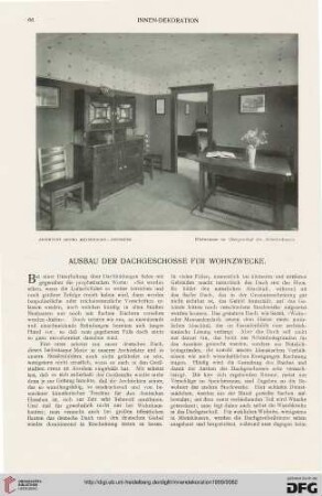 Ausbau der Dachgeschosse für Wohnzwecke