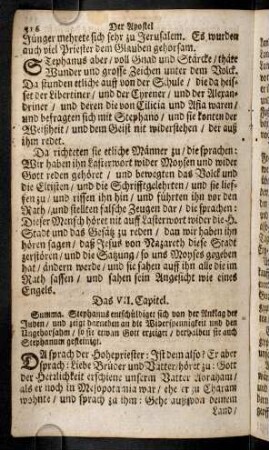 316-325, Das VII. Capitel