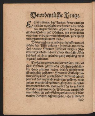 Unordentliche Tentze.