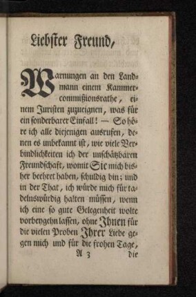 Liebster Freund,