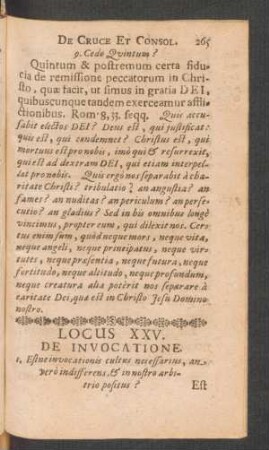 Locus XXV. De Invocatione