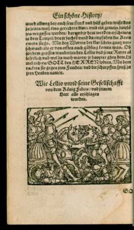 Wie Lellio unnd seine Gesellschafft von dem König Felicie/ ... erschlagen wurden.
