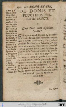 De Donis Et Fructibus Spiritus Sancti.