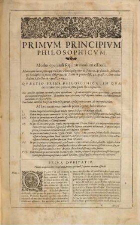 Corollaria sev qvaestiones theologicae, [1]. Corollaria sev Qvaestiones theologicae, praecipve in primam, et tertiam partem sancti Thomae, quae deducuntur ex principiis philosophicis complexis