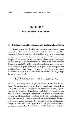Chapitre V. Des Intégrales Multiples.
