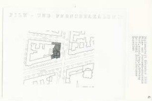 Film- und Fernsehakademie, Berlin-Charlottenburg (Diplomarbeit bei Bernhard Hermkes): Lageplan 1:500
