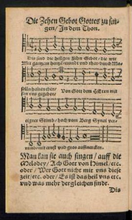 Die Zehen Gebot Gottes ...