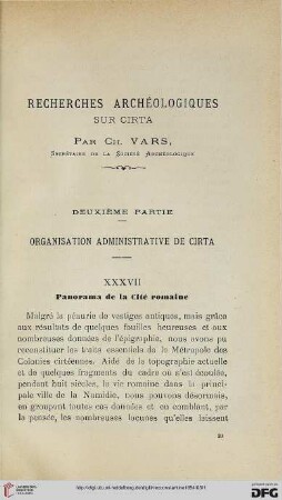 Sér. 3: Recherches archéologiques sur Cirta, [2]