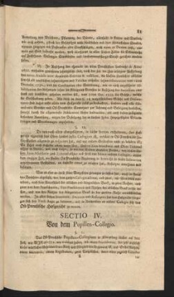 Sectio IV. Von dem Pupillen-Collegio.