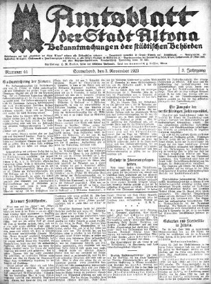 Nummer 44 : Sonnabend, den 3. November 1923