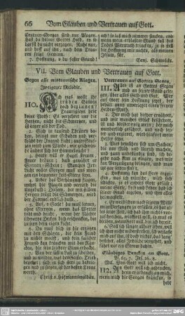 VII. Vom Glauben und Vertrauen auf Gott