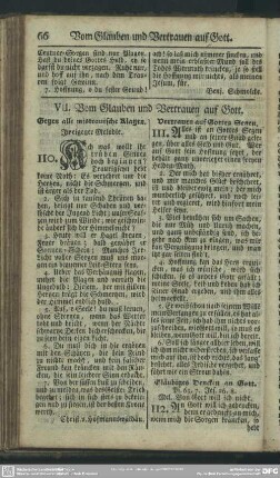 VII. Vom Glauben und Vertrauen auf Gott