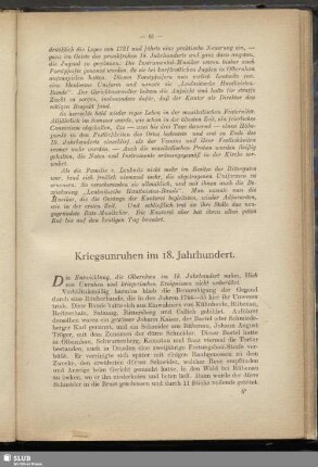 Kriegsunruhen im 18. Jahrhundert