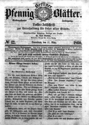 No. 12, Sonnabend, den 17. März
