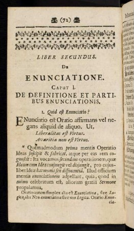 72-84, Caput I: De Definitione et Partibus Enunciationis