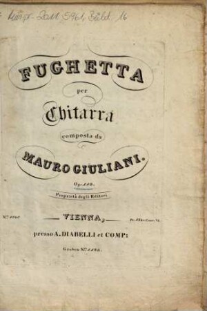 Fughetta per chitarra : op: 113