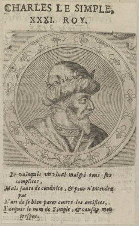 Bildnis von Charles le Simple, König von Frankreich