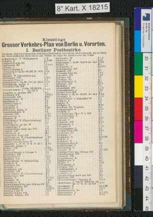 Kiesslings Großer Verkehrs-Plan von Berlin u. Vororten