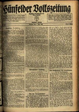 Ausgabe vom Freitag, den 01. Juli 1921.