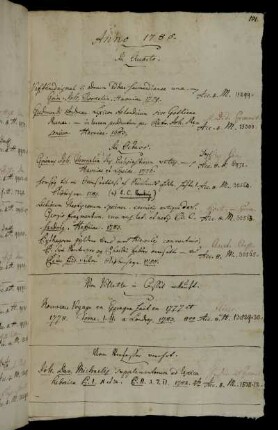 Von Villette in Cassel erkauft. - Vom Verfasser [Johann David Michaelis] verehrt.