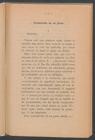 Declaración de un joven