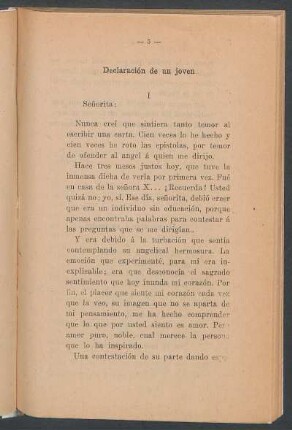 Declaración de un joven