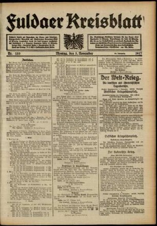 Ausgabe vom Montag, den 05. November 1917.