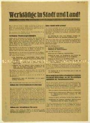 Aufruf der KPD zu den Kommunalwahlen 1929
