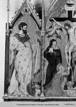 Kreuzigung mit den heiligen Bartholomäus und Augustinus